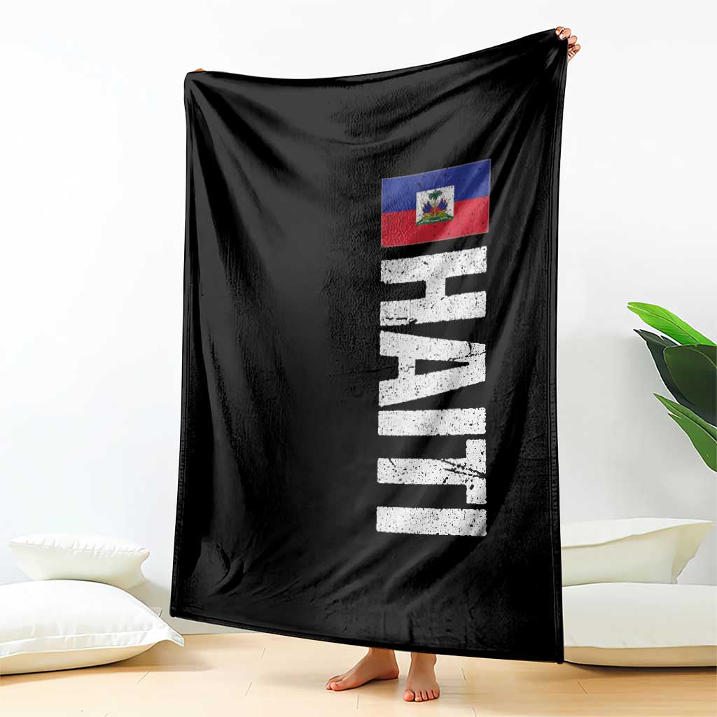 Vintage Haitian Flag Throw Blanket Proud Haitienne Haiti Independence 1804 TS10 Print Your Wear