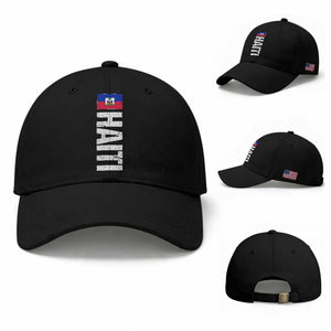 Vintage Haitian Flag Baseball Cap Proud Haitienne Haiti Independence 1804 TS10 Baseball Cap Universal Fit Black Print Your Wear
