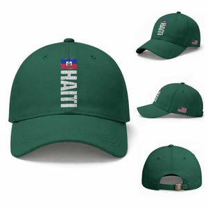 Vintage Haitian Flag Baseball Cap Proud Haitienne Haiti Independence 1804 TS10 Baseball Cap Universal Fit Irish Green Print Your Wear