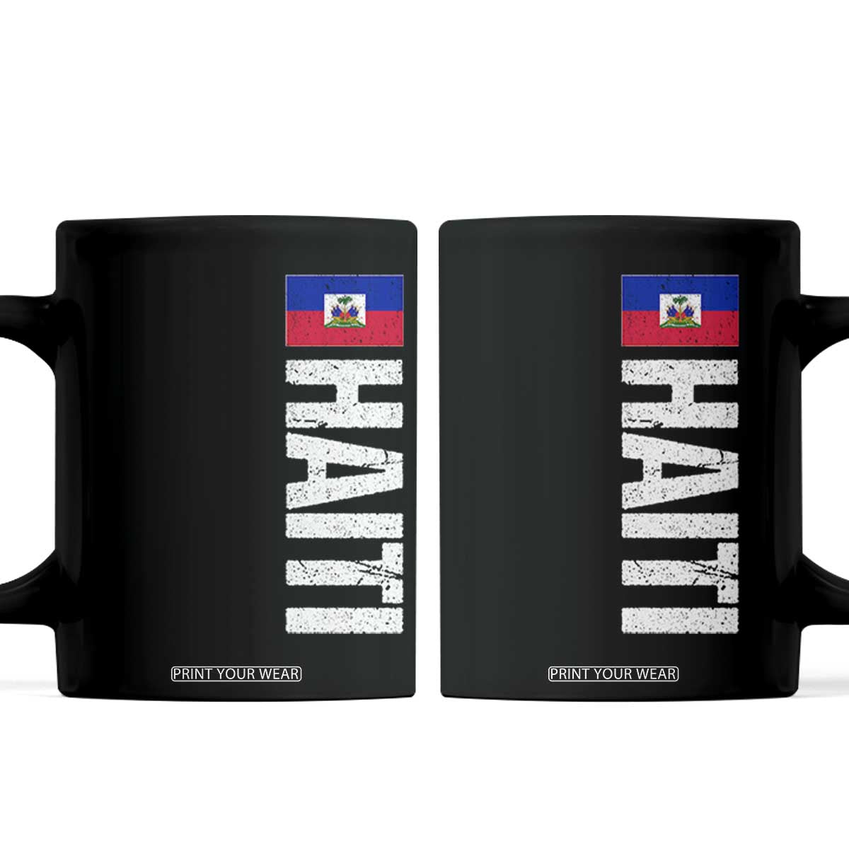 Vintage Haitian Flag Coffee Mug Proud Haitienne Haiti Independence 1804 TS10 Black Print Your Wear