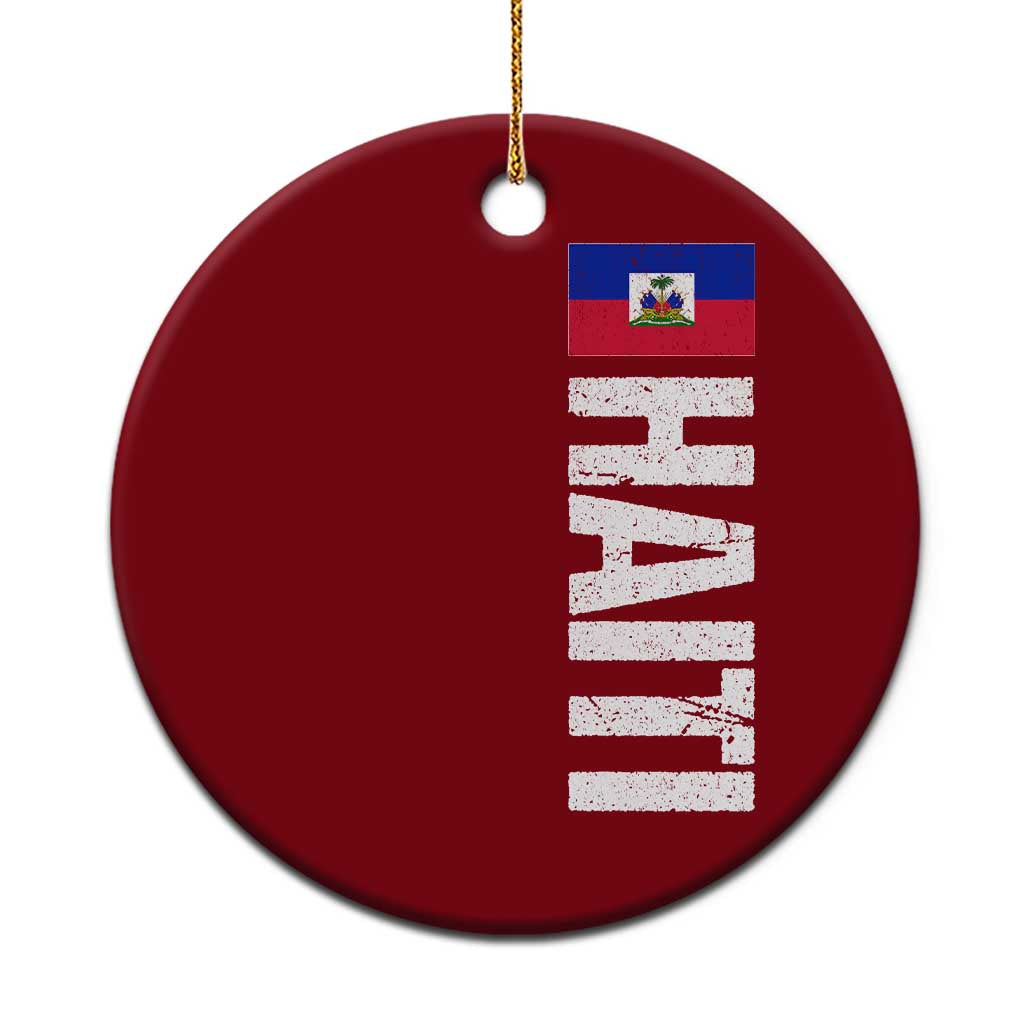 Vintage Haitian Flag Ceramic Ornament Proud Haitienne Haiti Independence 1804 TS10 1pc Red Print Your Wear