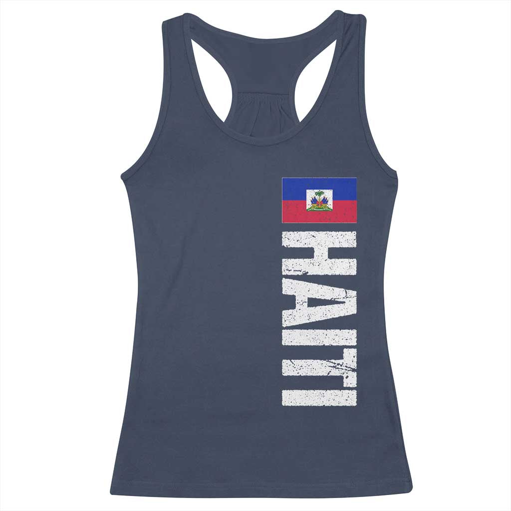Vintage Haitian Flag Racerback Tank Top Proud Haitienne Haiti Independence 1804 TS10 Navy Print Your Wear
