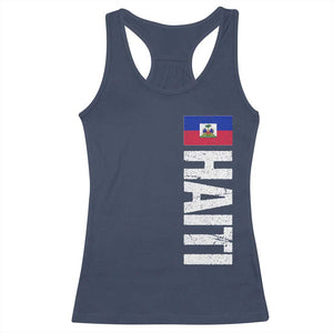 Vintage Haitian Flag Racerback Tank Top Proud Haitienne Haiti Independence 1804 TS10 Navy Print Your Wear