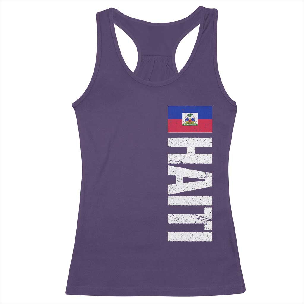 Vintage Haitian Flag Racerback Tank Top Proud Haitienne Haiti Independence 1804 TS10 Purple Print Your Wear