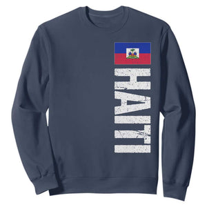 Vintage Haitian Flag Sweatshirt Proud Haitienne Haiti Independence 1804 TS10 Navy Print Your Wear