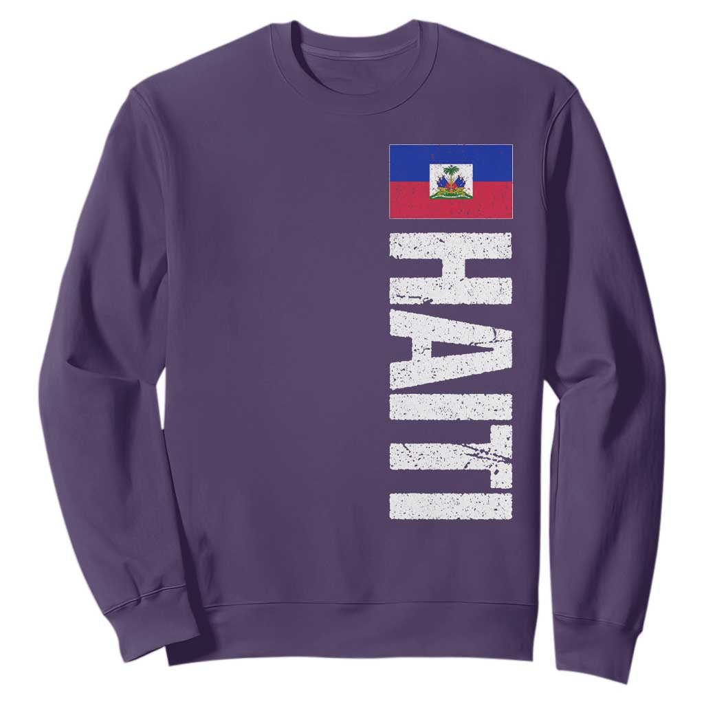 Vintage Haitian Flag Sweatshirt Proud Haitienne Haiti Independence 1804 TS10 Purple Print Your Wear