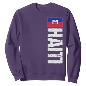 Vintage Haitian Flag Sweatshirt Proud Haitienne Haiti Independence 1804 TS10 Purple Print Your Wear