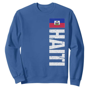 Vintage Haitian Flag Sweatshirt Proud Haitienne Haiti Independence 1804 TS10 Royal Blue Print Your Wear
