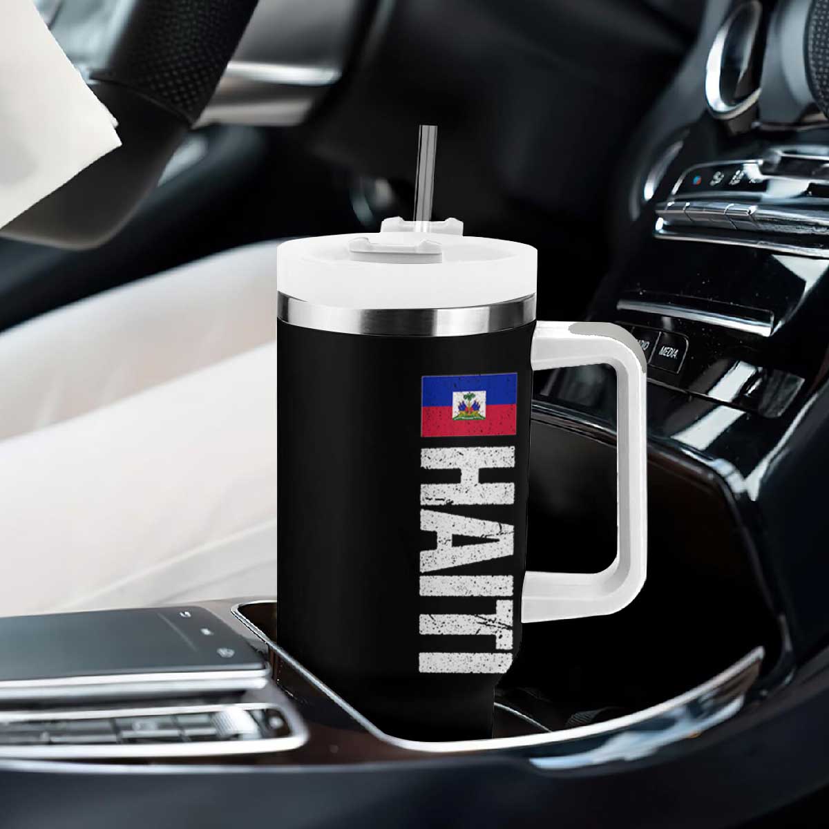 Vintage Haitian Flag Tumbler With Handle Proud Haitienne Haiti Independence 1804 TS10 Print Your Wear