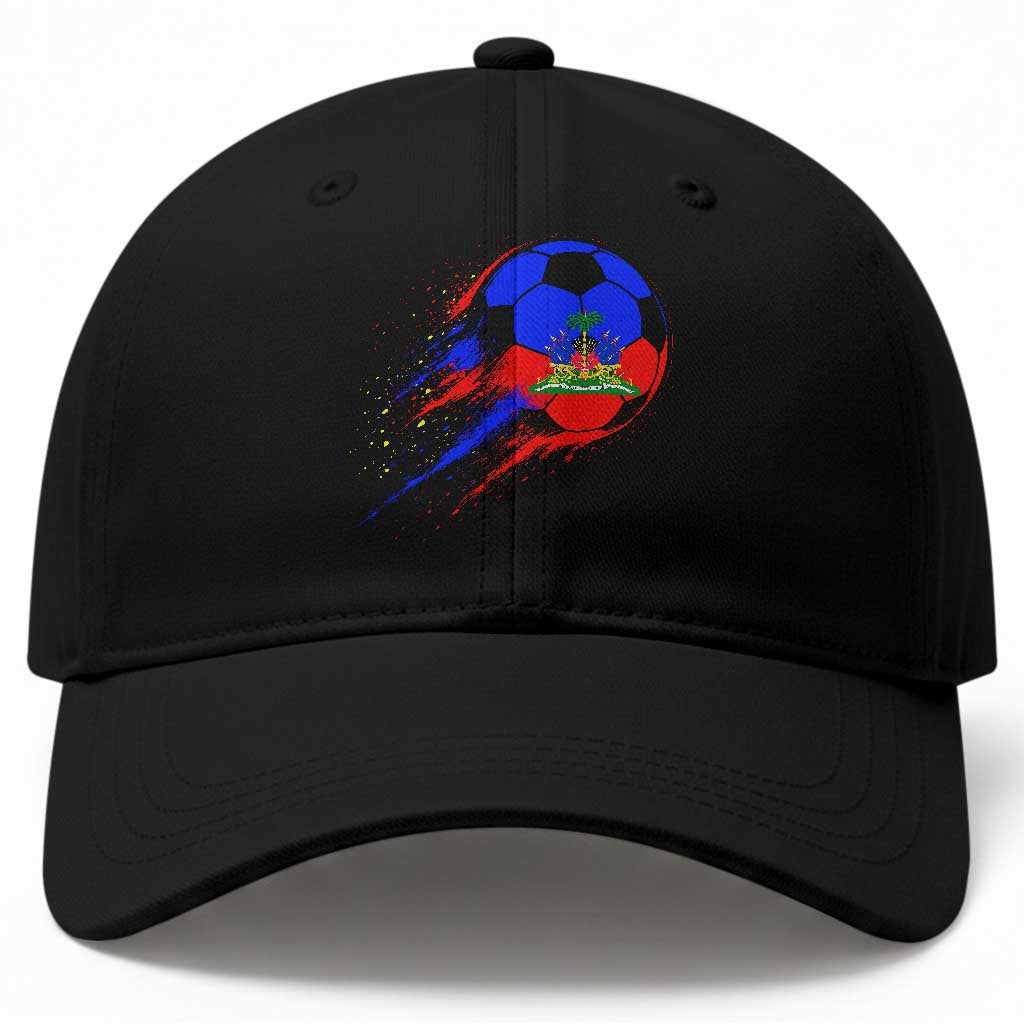 Haiti Soccer Ball Baseball Cap Retro Vintage Watercolors Sport Haitian Flag Ayiti Pride TS10 Print Your Wear