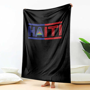 Haiti Flag Throw Blanket Vintage Haitian Pride Ayiti Roots TS10 Print Your Wear