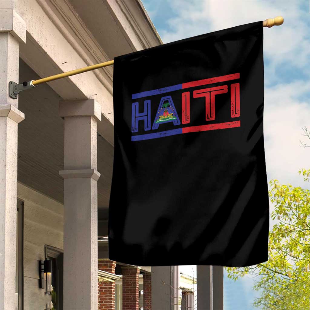Haiti Flag Garden Flag Vintage Haitian Pride Ayiti Roots TS10 Print Your Wear