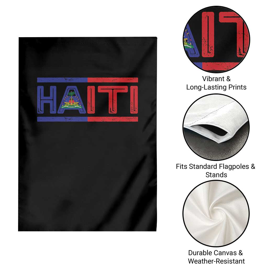 Haiti Flag Garden Flag Vintage Haitian Pride Ayiti Roots TS10 Print Your Wear