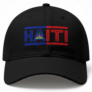 Haiti Flag Baseball Cap Vintage Haitian Pride Ayiti Roots TS10 Print Your Wear