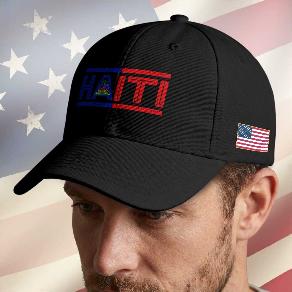 Haiti Flag Baseball Cap Vintage Haitian Pride Ayiti Roots TS10 Print Your Wear