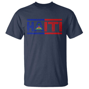 Haiti Flag T Shirt Vintage Haitian Pride Ayiti Roots TS10 Navy Print Your Wear
