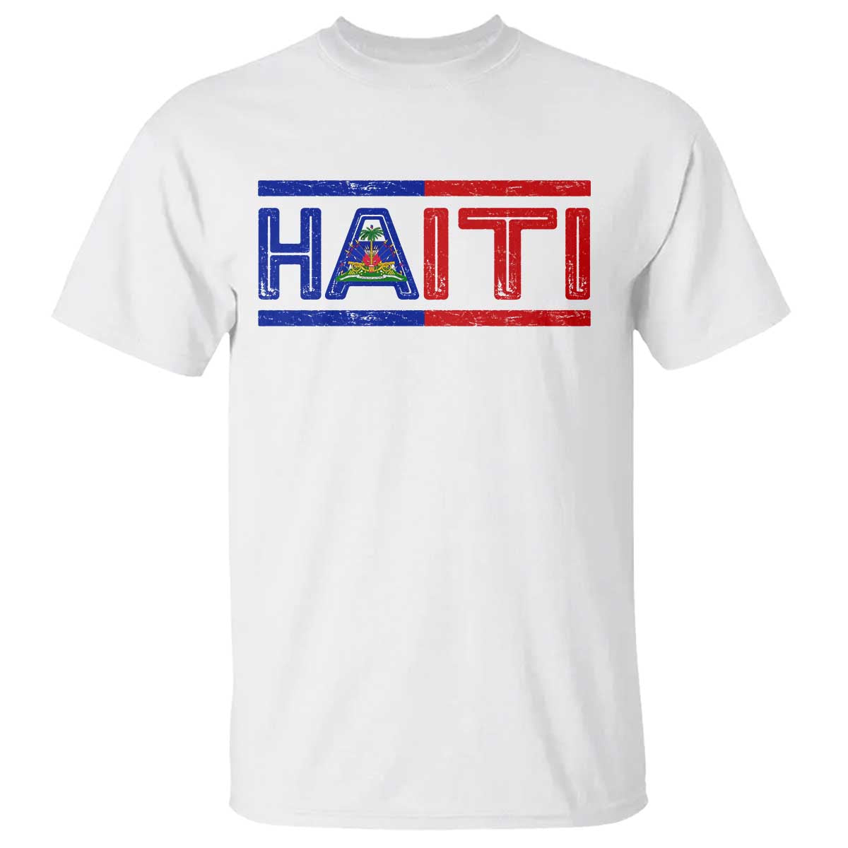 Haiti Flag T Shirt Vintage Haitian Pride Ayiti Roots TS10 White Print Your Wear