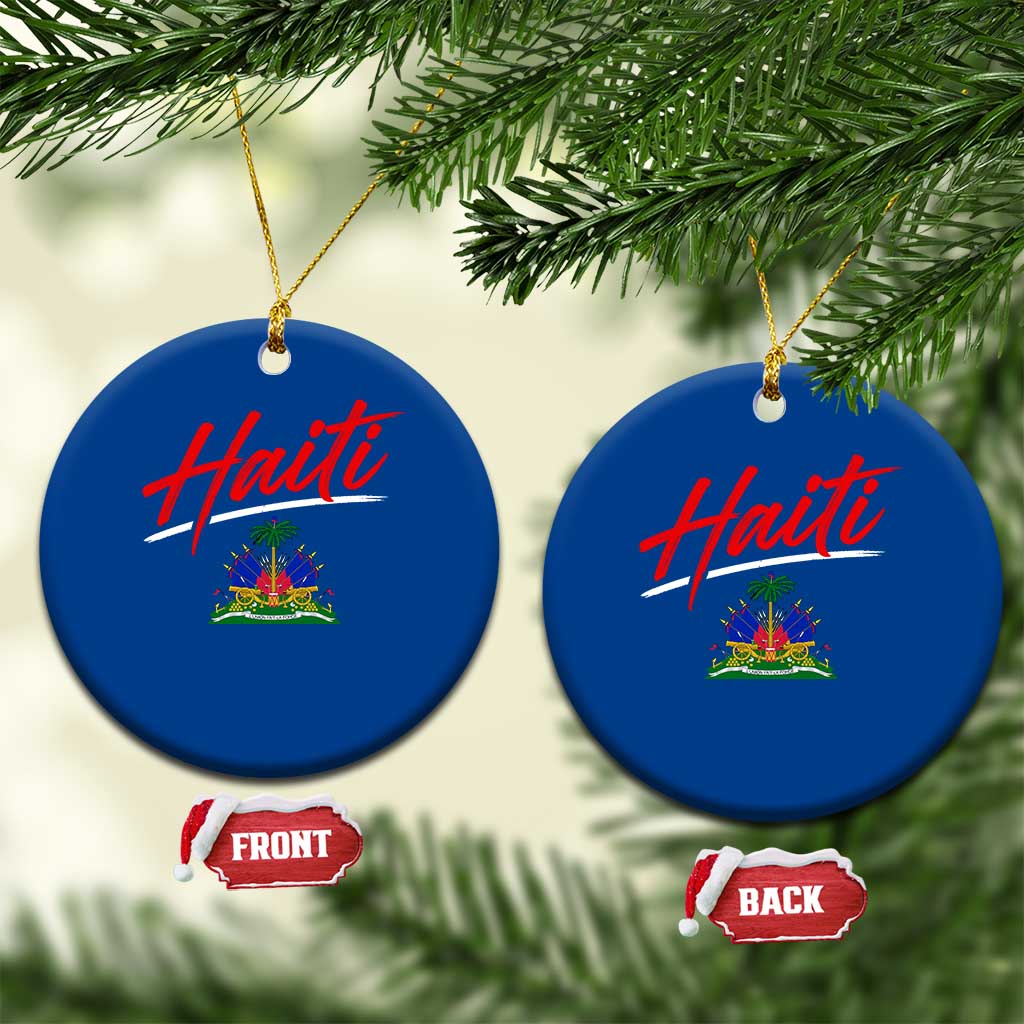 Retro Haiti Ceramic Ornament Haitian Gift Ayiti Roots TS10 1pc Blue Print Your Wear