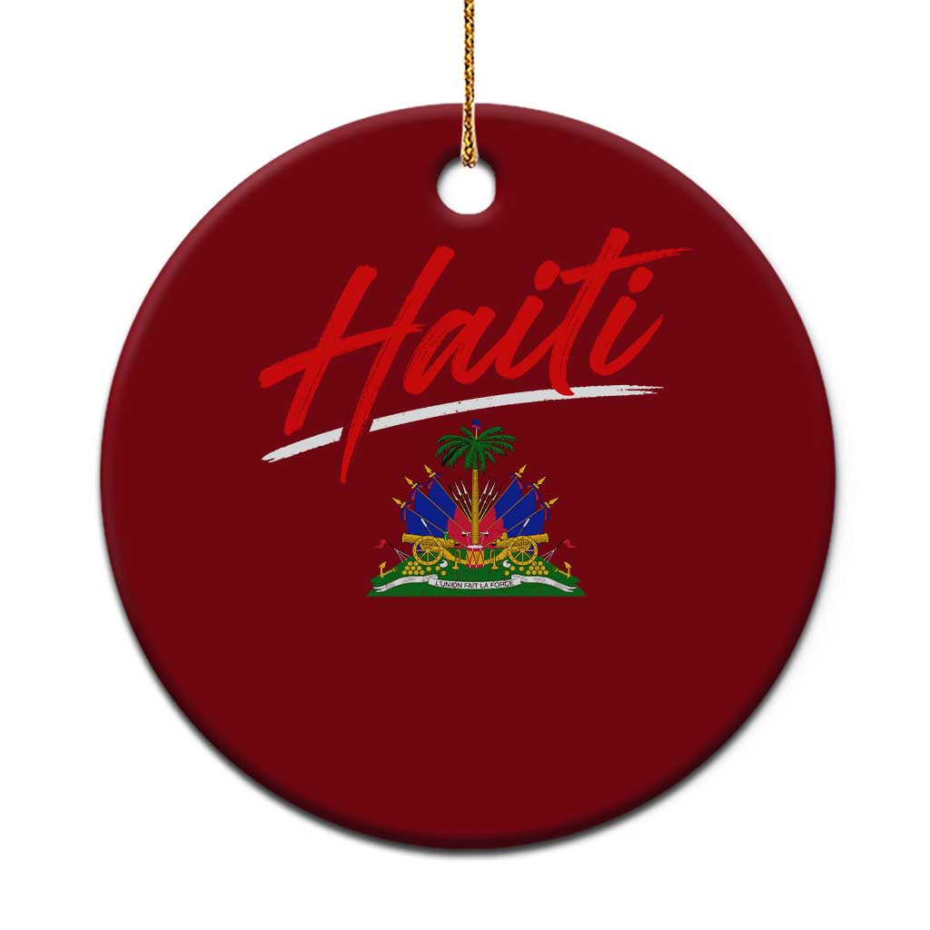 Retro Haiti Ceramic Ornament Haitian Gift Ayiti Roots TS10 1pc Red Print Your Wear