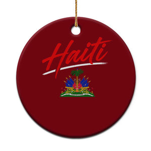 Retro Haiti Ceramic Ornament Haitian Gift Ayiti Roots TS10 1pc Red Print Your Wear