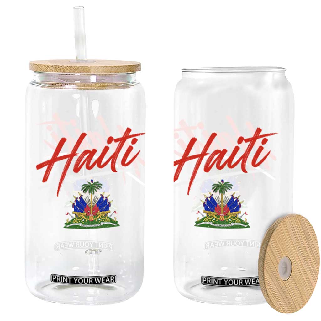 Retro Haiti Glass Can Haitian Gift Ayiti Roots TS10 Print Your Wear