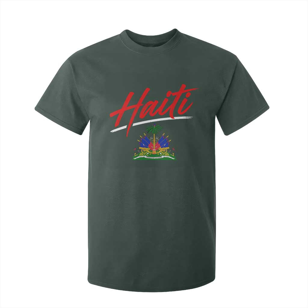 Retro Haiti T Shirt For Kid Haitian Gift Ayiti Roots TS10 Dark Forest Green Print Your Wear