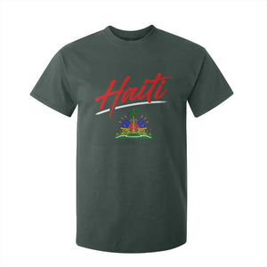 Retro Haiti T Shirt For Kid Haitian Gift Ayiti Roots TS10 Dark Forest Green Print Your Wear