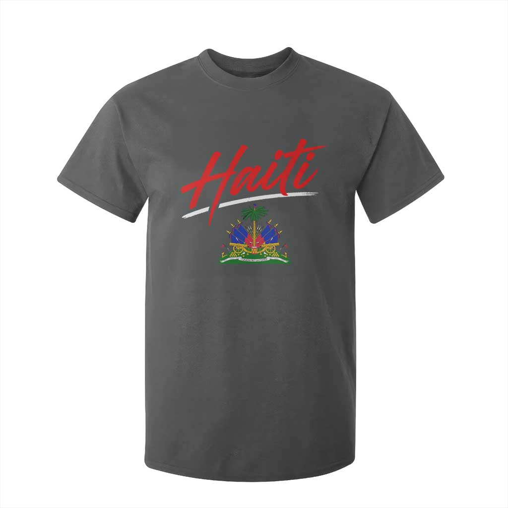 Retro Haiti T Shirt For Kid Haitian Gift Ayiti Roots TS10 Dark Heather Print Your Wear