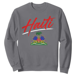 Retro Haiti Sweatshirt Haitian Gift Ayiti Roots TS10 Charcoal Print Your Wear