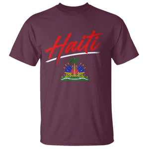 Retro Haiti T Shirt Haitian Gift Ayiti Roots TS10 Maroon Print Your Wear