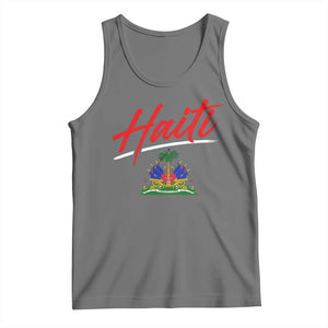 Retro Haiti Tank Top Haitian Gift Ayiti Roots TS10 Black Heather Print Your Wear