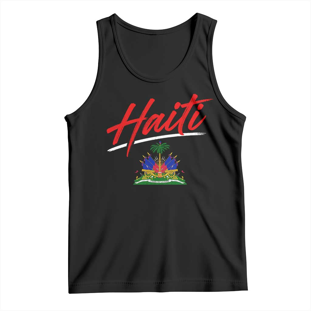Retro Haiti Tank Top Haitian Gift Ayiti Roots TS10 Black Print Your Wear