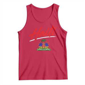 Retro Haiti Tank Top Haitian Gift Ayiti Roots TS10 Red Print Your Wear