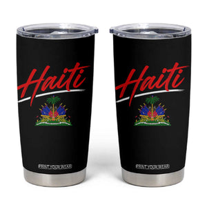 Retro Haiti Tumbler Cup Haitian Gift Ayiti Roots TS10 Black Print Your Wear