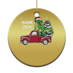 Personalized Dinosaur Christmas Christmas Ornament Custom Name Merry Rexmas Xmas Pet Dino Trex Red Truck Family TS10 Print Your Wear