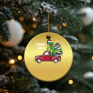 Personalized Dinosaur Christmas Christmas Ornament Custom Name Merry Rexmas Xmas Pet Dino Trex Red Truck Family TS10 Print Your Wear