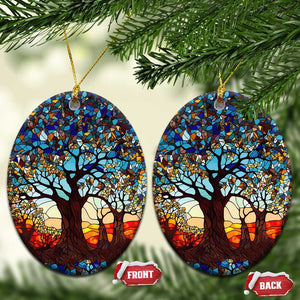 Touber Tree of Life Christmas Ornament Stained Glass Xmas Holiday Present Idea TS10 Oval Stained Glass Print Your Wear