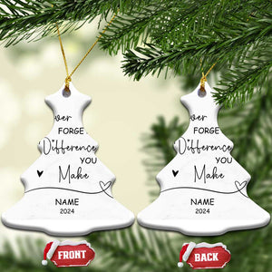 Thank You Gifts Christmas Ornament Never Forget The Difference That You Make TS10 Christmas Tree Marbel Print Your Wear