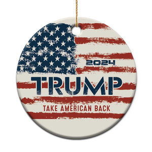 2024 Donald Trump Christmas Ornament Take America Back Retro Style American Flag TS10 Print Your Wear