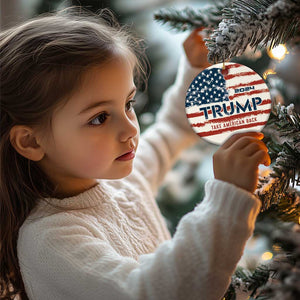 2024 Donald Trump Christmas Ornament Take America Back Retro Style American Flag TS10 Print Your Wear