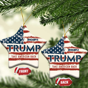 2024 Donald Trump Christmas Ornament Take America Back Retro Style American Flag TS10 Star Flag Print Your Wear