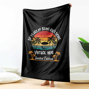 Vintage 50th Birthday Throw Blanket Retro 1976 Limited Edition 50 Year Old TS10 Print Your Wear