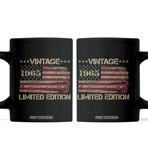Vintage 1965 Birthday Coffee Mug Limited Edition Retro American Flag TS10 Black Print Your Wear