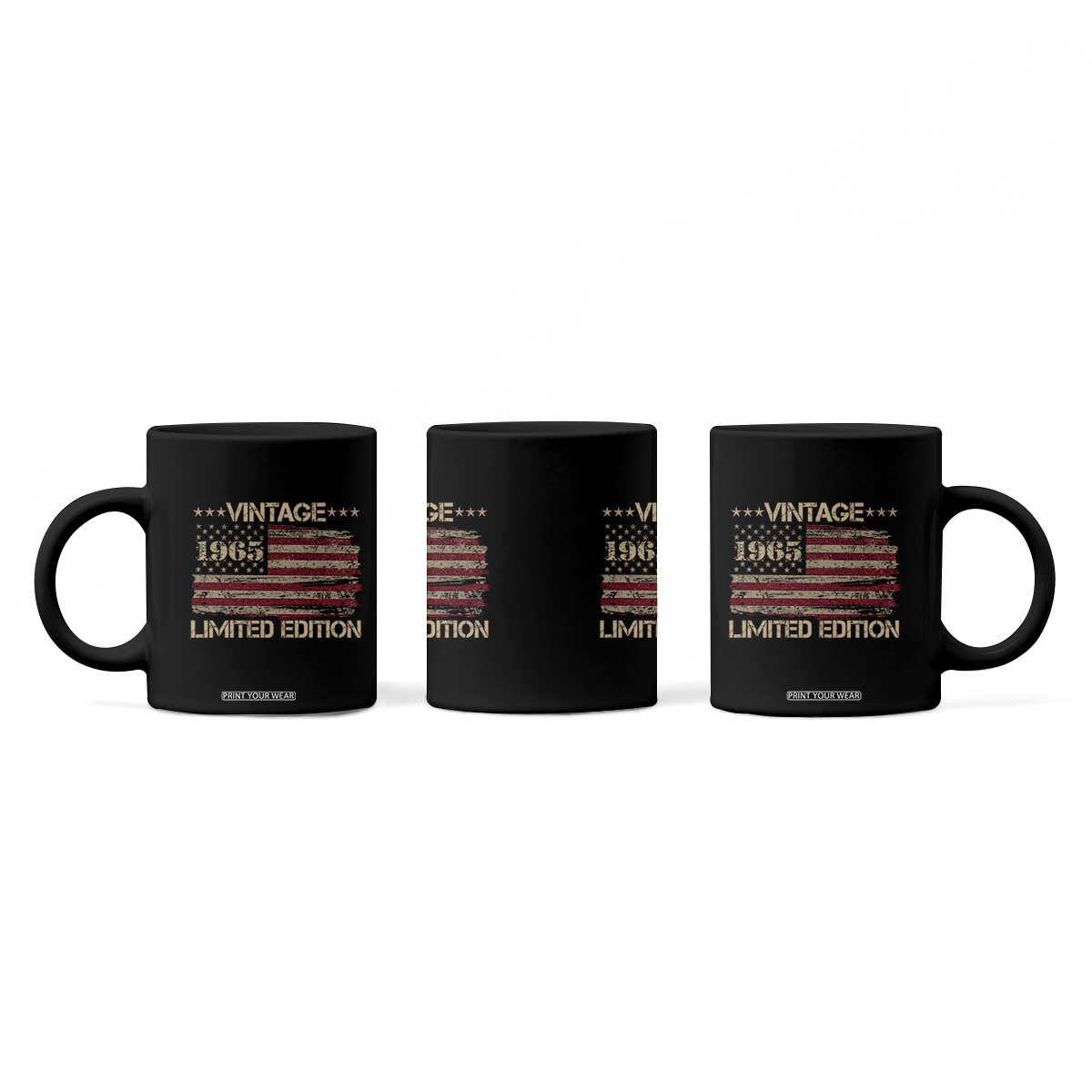 Vintage 1965 Birthday Coffee Mug Limited Edition Retro American Flag TS10 Print Your Wear