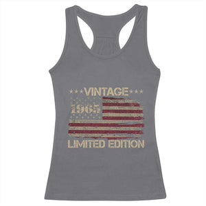 Vintage 1965 Birthday Racerback Tank Top Limited Edition Retro American Flag TS10 Charcoal Print Your Wear