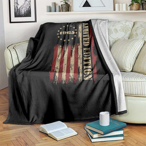Vintage 1965 Birthday Throw Blanket Retro American Flag Limited Edition TS10 Print Your Wear