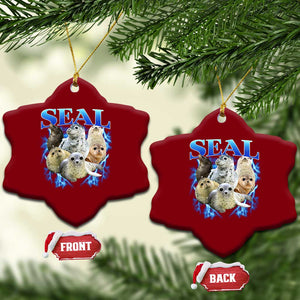Baby Seals Ceramic Ornament Retro Sea Dog Bootleg Vintage Graphic 90s TS10 Print Your Wear
