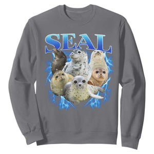 Baby Seals Sweatshirt Retro Sea Dog Bootleg Vintage Graphic 90s TS10 Charcoal Print Your Wear