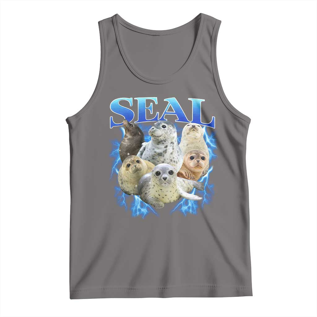 Baby Seals Tank Top Retro Sea Dog Bootleg Vintage Graphic 90s TS10 Deep Heather Print Your Wear