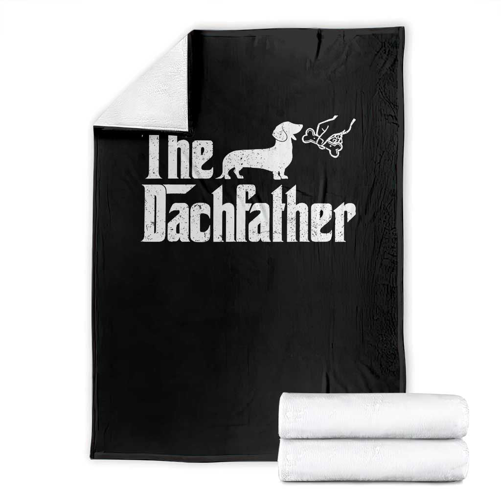 Funny Wiener Dog Dad Throw Blanket The Dachshund Fathers Day Gifts For Dog Lovers TS10 Black Print Your Wear